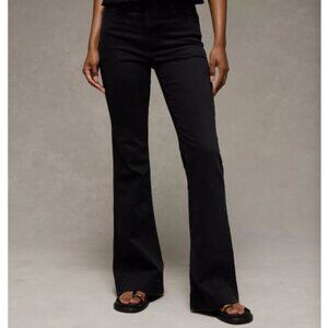 NWT Size 8 Short Next Level Stretch Super High-Waisted Flare Black Jeans (ABBA)